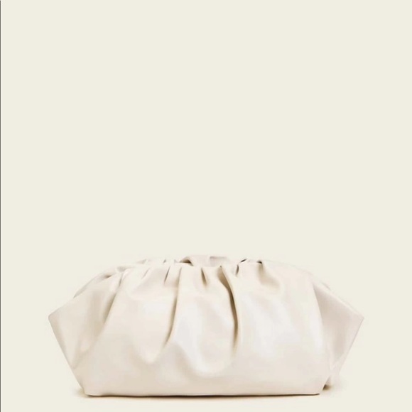 Rouched detail crossbody bag with strap BEIGE - Picture 1 of 12